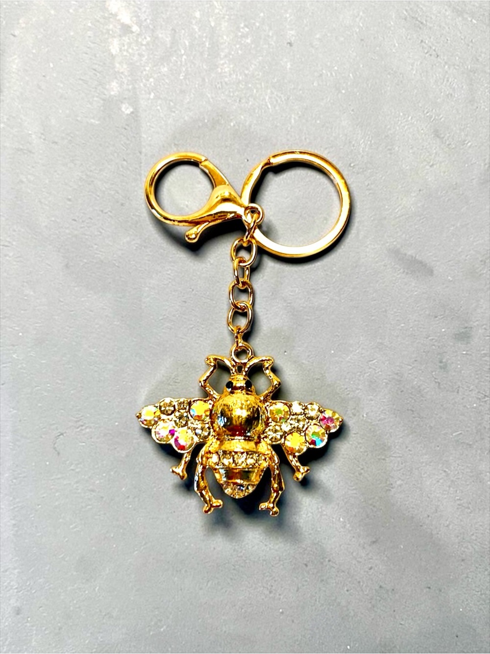 Nicole Gold Bee Rhinestone Keyring
